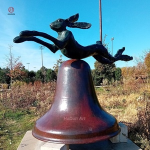 รูปปั้นกระต่ายทองเหลืองสำหรับตกแต่งสวนกลางแจ้งแนวโบราณรูปปั้นกระต่ายสีบรอนซ์เต้นรำรูปปั้นกระต่ายโดย <span class=keywords><strong>Barry</strong></span> flanagan - Product Image 4