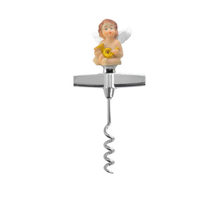 Cupid Bottle Opener Stainless Steel Wine Corkscrew With Horn Angel Design Gift For Valentine's Day - Product Image 1
