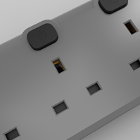 Multiprise VEBAN de haute qualité à 13 prises standard britanniques, 3/4/5 ports USB, longueur de câble de 1,5 m à 5 m, gris + blanc, garantie de 2 ans