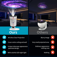 Projecteur de planétarium 4K 2025 Projecteur de galaxie à 360 degrés, Projection HD 4K 10 films Projecteur de galaxie Led Galaxy Night Light