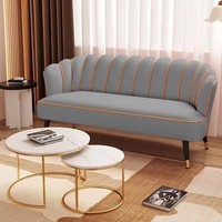 Canapé en velours Fauteuil tonneau rembourré moderne avec oreiller pour le salon et la réception Canapé Chaise longue