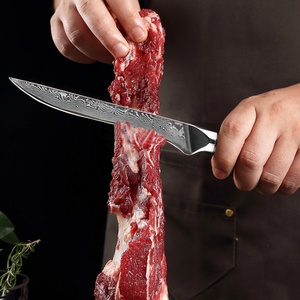 Couteau de cuisine japonais en acier inoxydable VG10, couteau de <span class=keywords><strong>boucher</strong></span> pour dinde et bœuf, manche noir G10, couteau à <span class=keywords><strong>d</strong></span>ésosser et à fileter de 6 pouces - Product Image 5