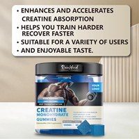 Complément de créatine monohydrate en gommes de qualité supérieure pour la récupération après l'entraînement physique, OEM ODM, vente en gros