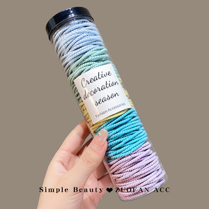 100 pièces/boîte, élastiques à cheveux en fil de haute qualité, antidérapants, pour filles, simples et élégants, bandeaux pour enfants, pour femmes, vente en gros - Product Image 5