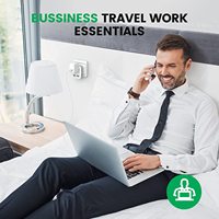 Adaptateur secteur international Reisende CN-7 avec 2 ports USB, prises américaines, prise européenne 3-en-1, blanc, ABS, norme IEC, OEM