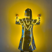 Couleur changeante soldats romains danseur portant des vêtements de Cosplay LED Robot performance Costume costumes pour discothèque fête salle de bal