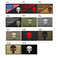 Punisher Drapeau Américain Broderie Tactique Crochet et Boucle Punisher Patches