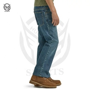 Pantalones Vaqueros de Moda al por Mayor, 100% Algodón, Talla Grande, Corte Recto y Ajustado para Hombre. - Product Image 3