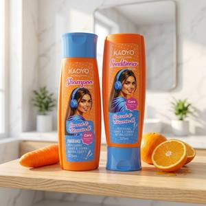 Kit de soin capillaire professionnel KAOYO à la carotte <span class=keywords><strong>et</strong></span> à la vitamine C, shampooing <span class=keywords><strong>et</strong></span> après-<span class=keywords><strong>shampoing</strong></span> anti-casse <span class=keywords><strong>et</strong></span> lissant pour tous types de cheveux - Product Image 2