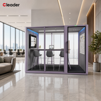 Cabine de bureau acoustique modulaire préfabriquée, portable et mobile, pour l'intimité au bureau, isolation sonore, station d'enregistrement