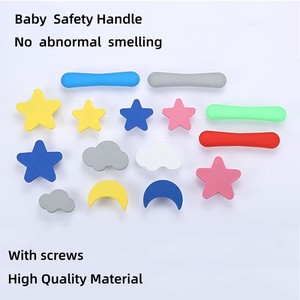Zachte Baby Veiligheid Handgrepen Meubelkast Knoppen Garderobe Trekt Milieu Siliconen Rubber Kinderen Kamer Decoratie Handvat - Product Image 3