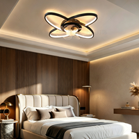 Ventilateur de plafond LED moderne pour chambre à coucher, ventilateurs de plafond avec éclairage pour salle à manger, télécommande, lumière pour salon domestique