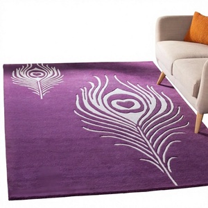 Alfombras de Lana Hechas a Mano con Diseño Profesional, Patrón Geométrico de Látex, Resistentes a las Manchas, para Sala de Estar, Textiles Indios, Pelo Corto - Product Image 1