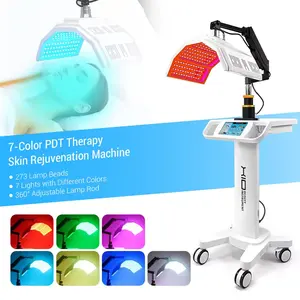 Powerful led photon therapy facial rejuvenation 7 color 660nm pdt led face red light therapy anti aging machine