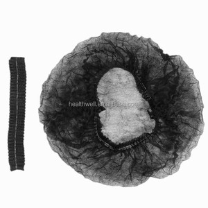 Dùng Một Lần 100% Polypropylene Không Dệt Màu Đen Clip Bouffant <span class=keywords><strong>Cap</strong></span> Với Đàn Hồi - Product Image 6