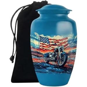 Venta al por mayor de urnas de cremación de aluminio personalizadas para cenizas humanas con ilustraciones grabadas para cenizas humanas del exportador indio - Product Image 2