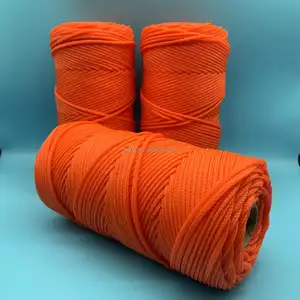 Alta qualidade laranja 2mm --- 10 milímetros PE oco braid corda para corda de pesca rede de pesca corda