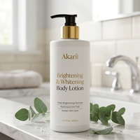 Lotion hydratante blanchissante Akaril avec acide hyaluronique pour peaux noires, marque privée