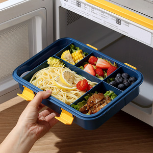 Lunch <b>Box</b> With Compartments 3-6L Portable For Office Workers And Children <b>Plastic</b> Lid Heat Resistant Lightweight - Product Image 3
