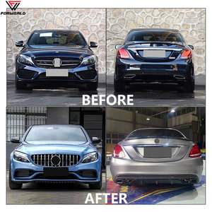 Per Mercedes Benz Classe C <span class=keywords><strong>W205</strong></span> 15-18 <span class=keywords><strong>AMG</strong></span> C63 Paraurti Anteriore Paraurti Posteriore Cofano Faro Minigonne Laterali Nuovi Morsetti di Fabbricazione Diretta - Product Image 5