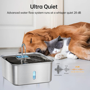 Cat Water Fountain <span class=keywords><strong>Stainless</strong></span> <span class=keywords><strong>Steel</strong></span> 7L/236oz Super Quiet Smart Pet <span class=keywords><strong>Dog</strong></span> <span class=keywords><strong>Bowl</strong></span> Dispenser com nível de água Janela LED Indicador - Product Image 3