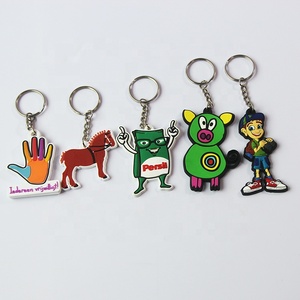 Nouvelle idée : Porte-clés personnalisé en PVC souple, motif chien de dessin animé, 2D/3D, en caoutchouc, avec logo et nom personnalisés, étanche et léger - Product Image 1