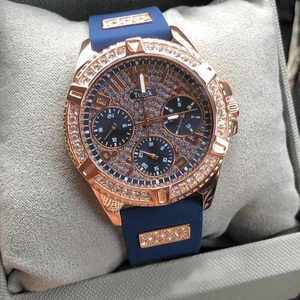 <span class=keywords><strong>Montre</strong></span> à quartz de luxe GUESS W1160L1 sertie de diamants pour femmes, boîtier en acier inoxydable antique, cadran de 40 mm, étanche 50 m, style professionnel - Product Image 5