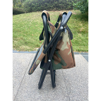 Chaise pliante multifonctionnelle en métal durable pour l'extérieur, tabouret portable, chaise de pêche de jardin avec sac isotherme