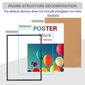 A4 <strong>Picture</strong> <strong>Frame</strong> Wall <strong>Gallery</strong> Aluminum Metal Photo <strong>Frames</strong> - Product Image 5