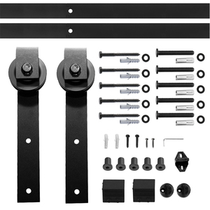 <span class=keywords><strong>Rail</strong></span> de suspension en acier au carbone noir de haute qualité pour <span class=keywords><strong>porte</strong></span> <span class=keywords><strong>coulissante</strong></span> de grange, design moderne, garantie de 2 ans - Product Image 2