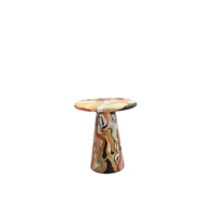 Table basse personnalisée de style scandinave pouf élégant peint à la main avec vivacité colorée divertissement à domicile salon