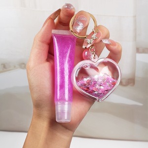 Love Gantungan Kunci Rantai Manik-manik, <span class=keywords><strong>Lip</strong></span> <span class=keywords><strong>Gloss</strong></span> Tanpa Logo Hadiah Minyak Bibir Rasa Buah - Product Image 6