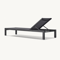 Chaise longue d'extérieur en aluminium, lit de repos, chaise longue de piscine, chaise longue de plage, chaise longue résistante aux UV, tissu imperméable pour usage hôtelier