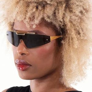 Gafas de Sol de Moda 2025 para Hombre, Estilo Y2K Punk, Protección UV400, Lentes de una Pieza sin Montura, Gafas Deportivas para Mujer - Product Image 1
