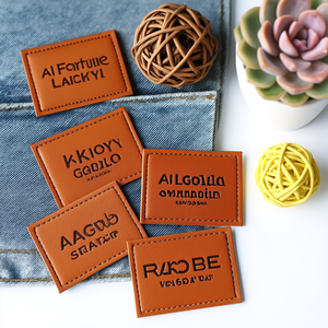 Petit lot d'étiquettes en cuir d'usine personnalisées <span class=keywords><strong>pour</strong></span> vêtements impression de marque de bagage pressée à chaud étiquettes personnalisables de haute qualité - Product Image 2