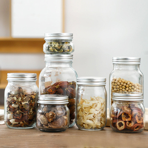 Trong Kho 1000Ml Vuông Vòng Mason <span class=keywords><strong>Jar</strong></span> Với Sắt Vít Cap Bán Buôn Mứt Chai Thủy Tinh Có Nắp Đậy & Đóng Cửa - Product Image 2