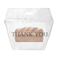 Sac en plastique jetable avec logo, scellé inviolable, pour emporter, avec message de remerciement