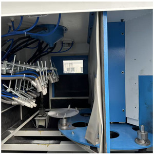 Machine de <span class=keywords><strong>sablage</strong></span> automatique à grande table rotative, 12 pistolets de pulvérisation (personnalisable), puissance totale de 10 kW, pompe à faible bruit - Product Image 2