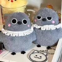 Calidad lindo Cuervo felpa pájaro negro peluche pingüino colgante decoración tipo alivio del estrés juguete PP algodón