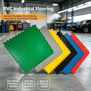 Tuiles en PVC imperméables à emboîtement Duonik faciles à installer pour les garages de réparation de véhicules en intérieur - Product Image 1