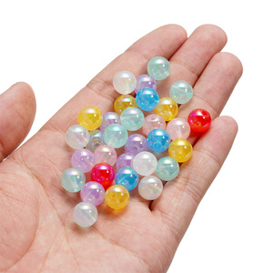 Perles rondes en acrylique couleur AB 8 mm, perles en vrac pour la fabrication de bracelets, accessoires de bijouterie - Product Image 4