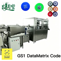 Machine de marquage laser UV unique GS1 pour codes numériques sur bouchons de bouteilles, pour la traçabilité des lignes de production de mise en bouteille d'eau en série