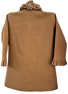 Abrigo de lana Unisex con estilo de Anya, tela de lana reciclada de alta calidad, técnicas de moda, botón con dos bolsillos laterales rellenos cálidos - Product Image 3