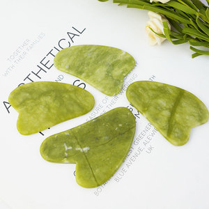 100% naturale della fabbrica diretta fatto a mano in <span class=keywords><strong>pietra</strong></span> di <span class=keywords><strong>giada</strong></span> verde <span class=keywords><strong>viso</strong></span> Anti invecchiamento Guasha Custom massaggio facciale di cristallo Gua Sha - Product Image 2