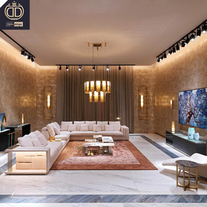 Divano moderno contemporaneo di lusso 7 posti in pelle Beige con luce LED in pelle di lusso <span class=keywords><strong>Napa</strong></span> - Product Image 1