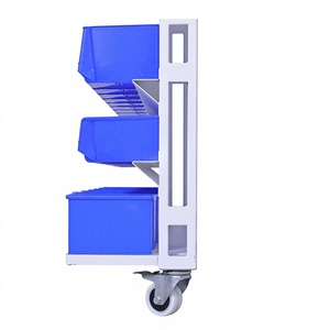 Boîte de rangement industrielle robuste en acier inoxydable multi-compartiments à un seul côté pour boulons, écrous, vis, fixations et pièces de machine - Product Image 3