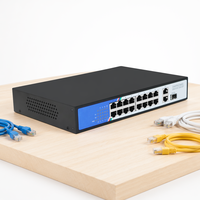Switch Ethernet Gigabit PoE de 19 Puertos, 10/100/1000Mbps RJ45, Fabricante OEM ODM de China, 1 Año de Garantía