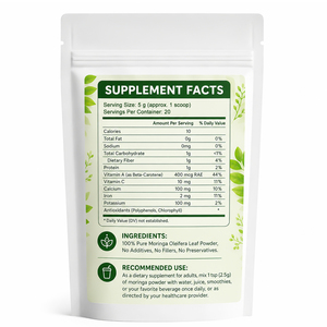Polvo de hoja de <span class=keywords><strong>Moringa</strong></span> orgánico Natural puro, compatible con la digestión y la inmunidad, polvo de hojas de <span class=keywords><strong>Moringa</strong></span> para la salud - Product Image 2