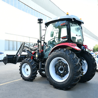 Nouveau tracteur agricole multifonctionnel diesel de 100 ch, haute puissance, renforcé, forte capacité de charge, pour vergers, serres et exploitations agricoles