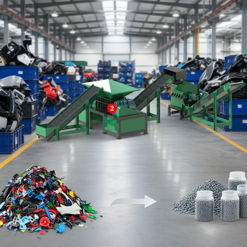 Automatic Plastic Recycling Production Line with